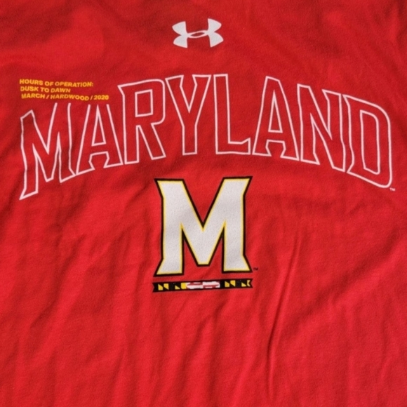 NWT Men's University of Terrapins Under Armour Long Sleeve T-shirt - Picture 2 of 8